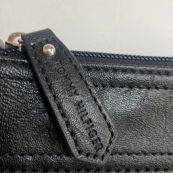 TOMMY HILFIGER Purse Black Print Y2K 90’s Vibe Small Bag VTG VINTAGE - Picture 6 of 11